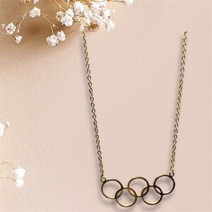 Elegant Gold Circle Necklace